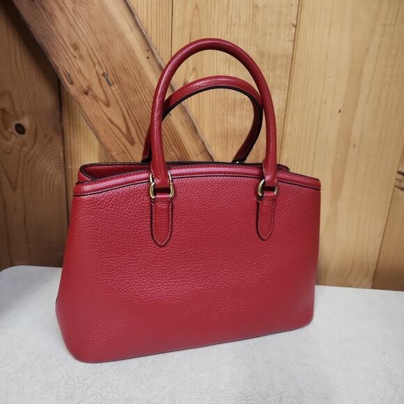 Coach Legacy Medium Pebbled Leather Carryall 28 B4/Ruby CU024 - Picture 2 of 8